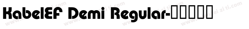 KabelEF Demi Regular字体转换